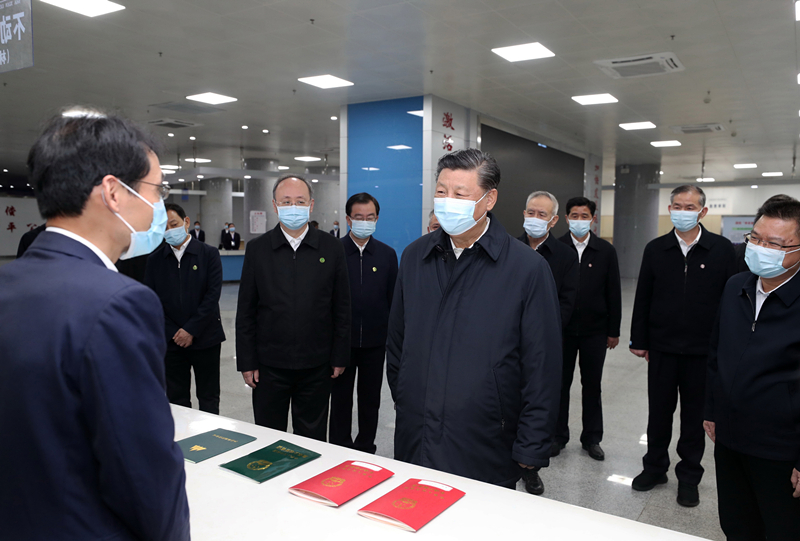 2021年3月23日，習(xí)近平在福建三明沙縣農(nóng)村產(chǎn)權(quán)交易中心考察。
