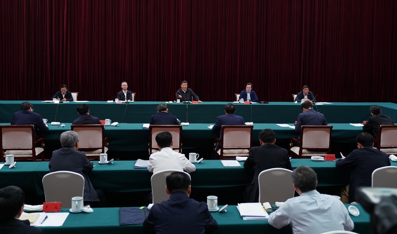 2019年5月20日至22日，中共中央總書記、國家主席、中央軍委主席習(xí)近平在江西考察，主持召開推動中部地區(qū)崛起工作座談會并發(fā)表重要講話。新華社記者 謝環(huán)馳 攝 